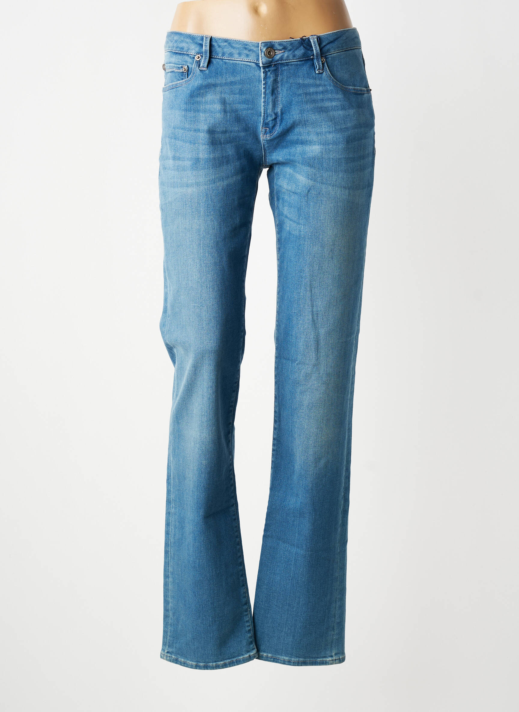 Jeans coupe slim stretch taille normale bleu GEOX femme
