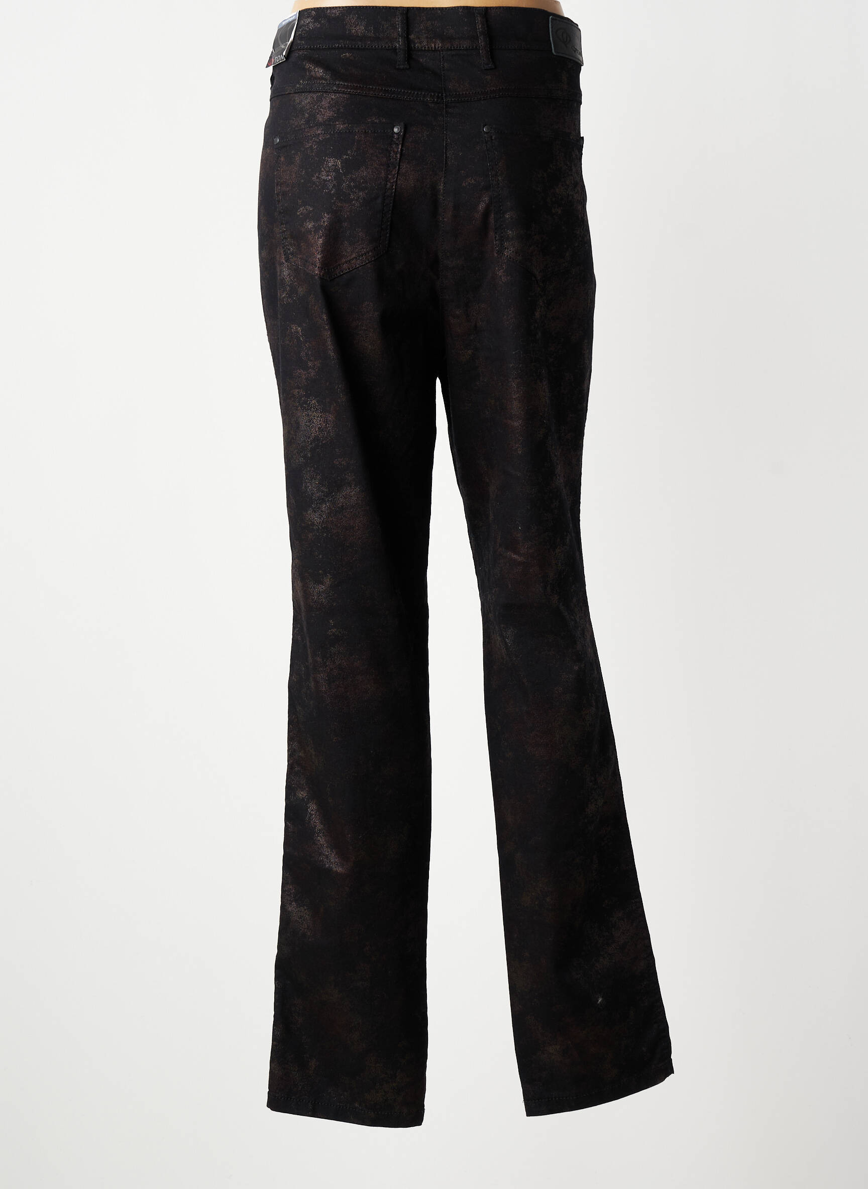 Pantalon slim tissage popeline taille normale noir TONI femme