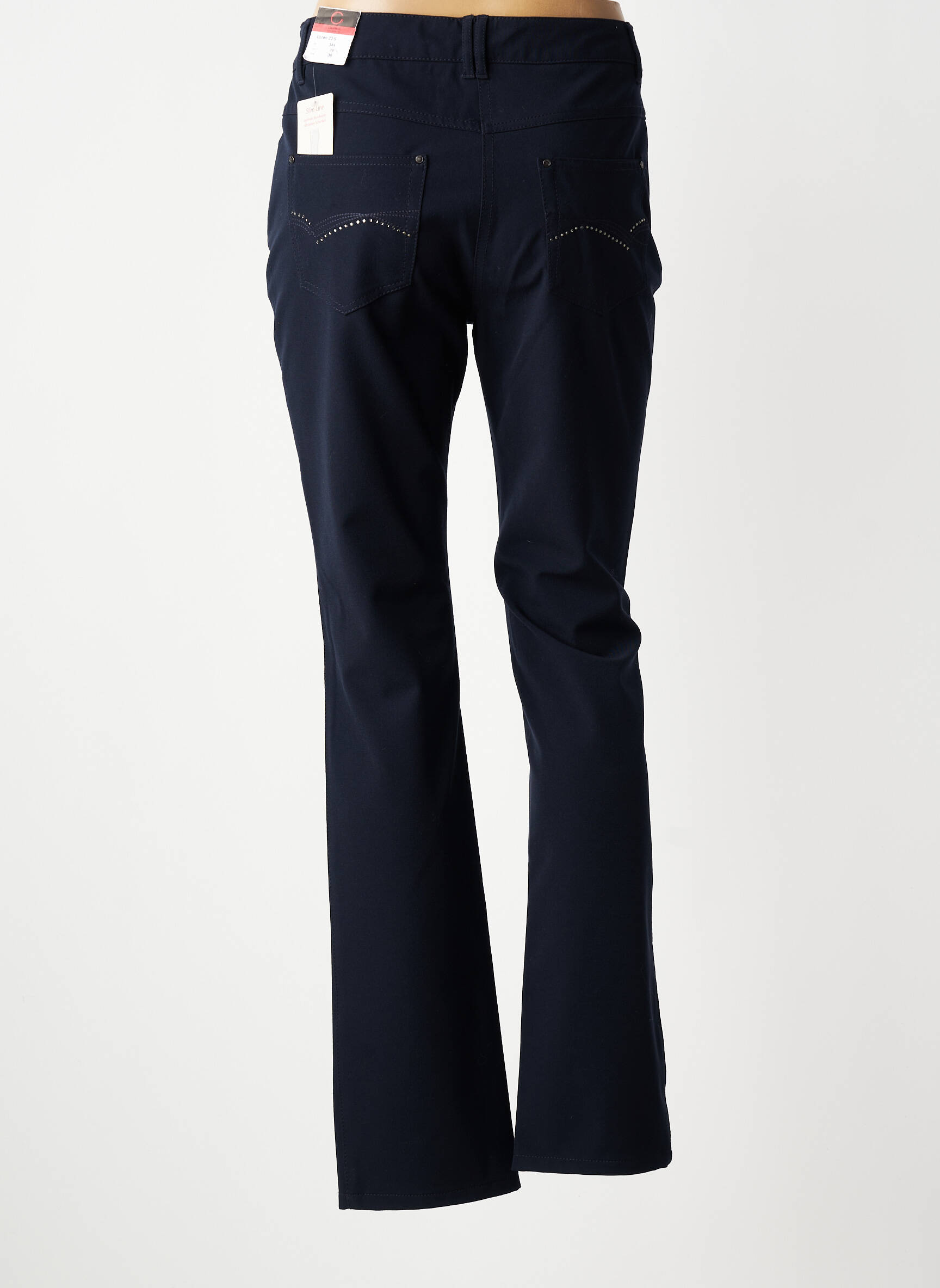 Pantalon slim tissage popeline taille normale noir GERKE MY PANTS femme