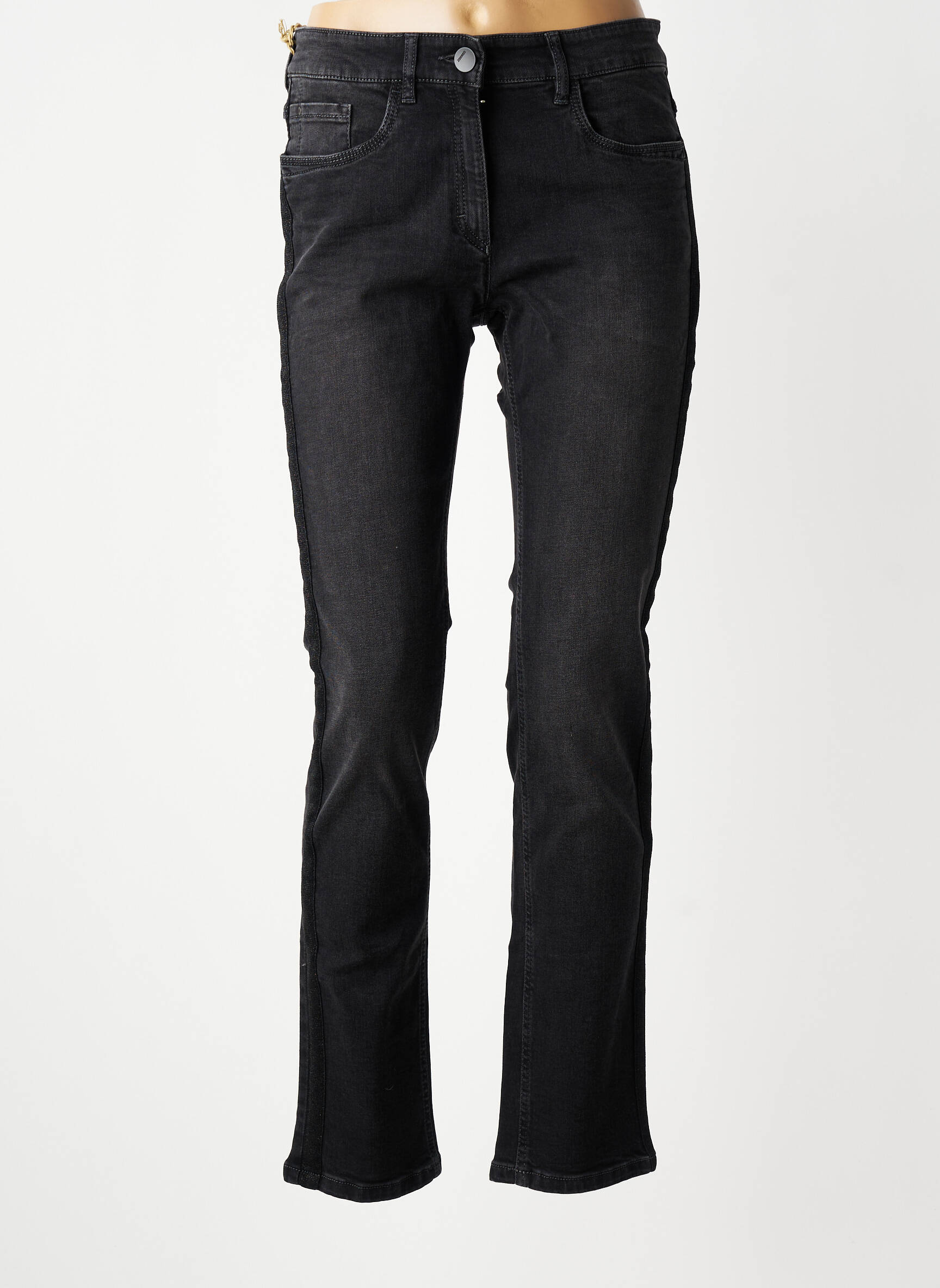 Jeans coupe slim stretch taille normale noir ZERRES femme