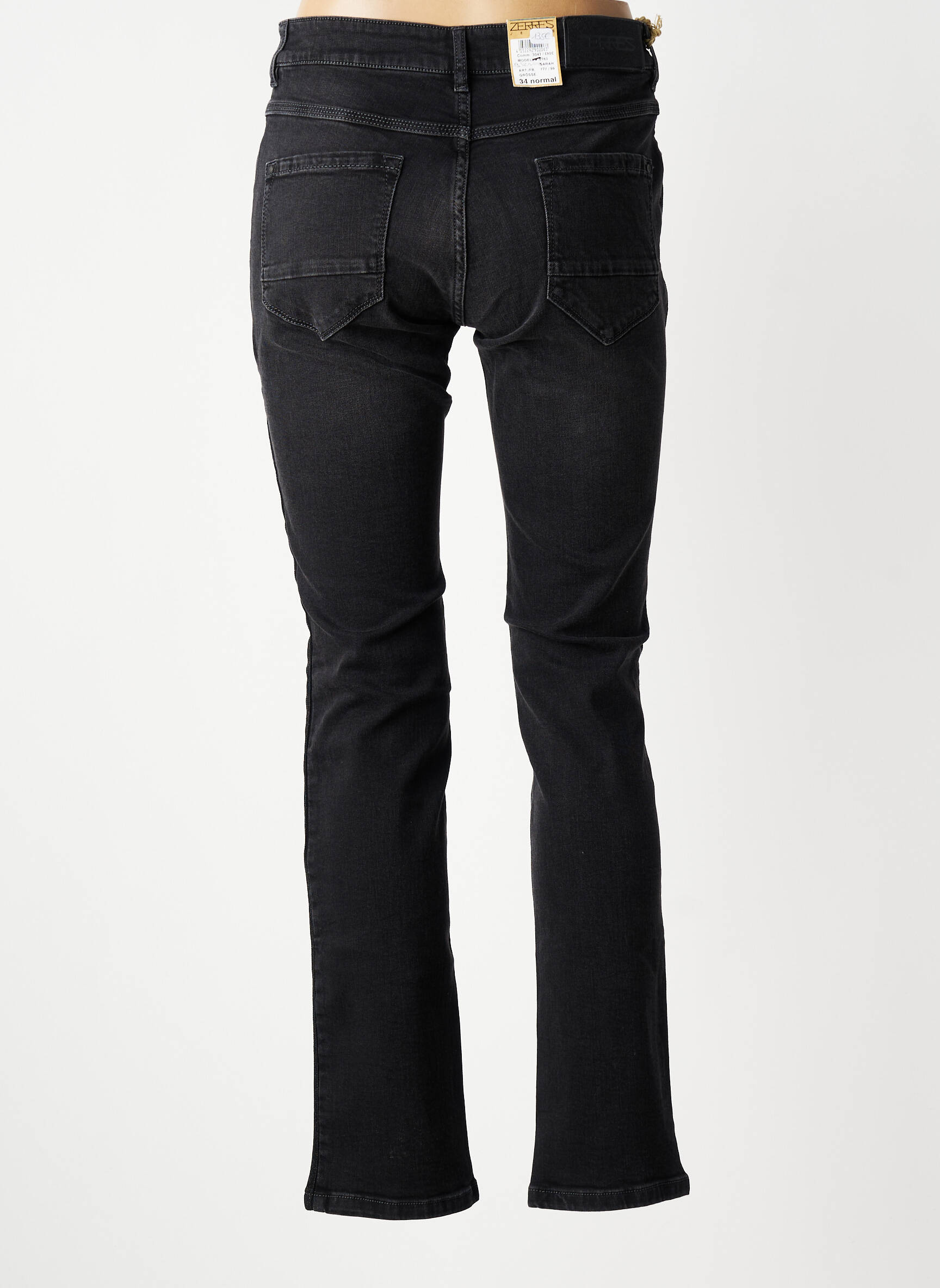 Jeans coupe slim stretch taille normale noir ZERRES femme