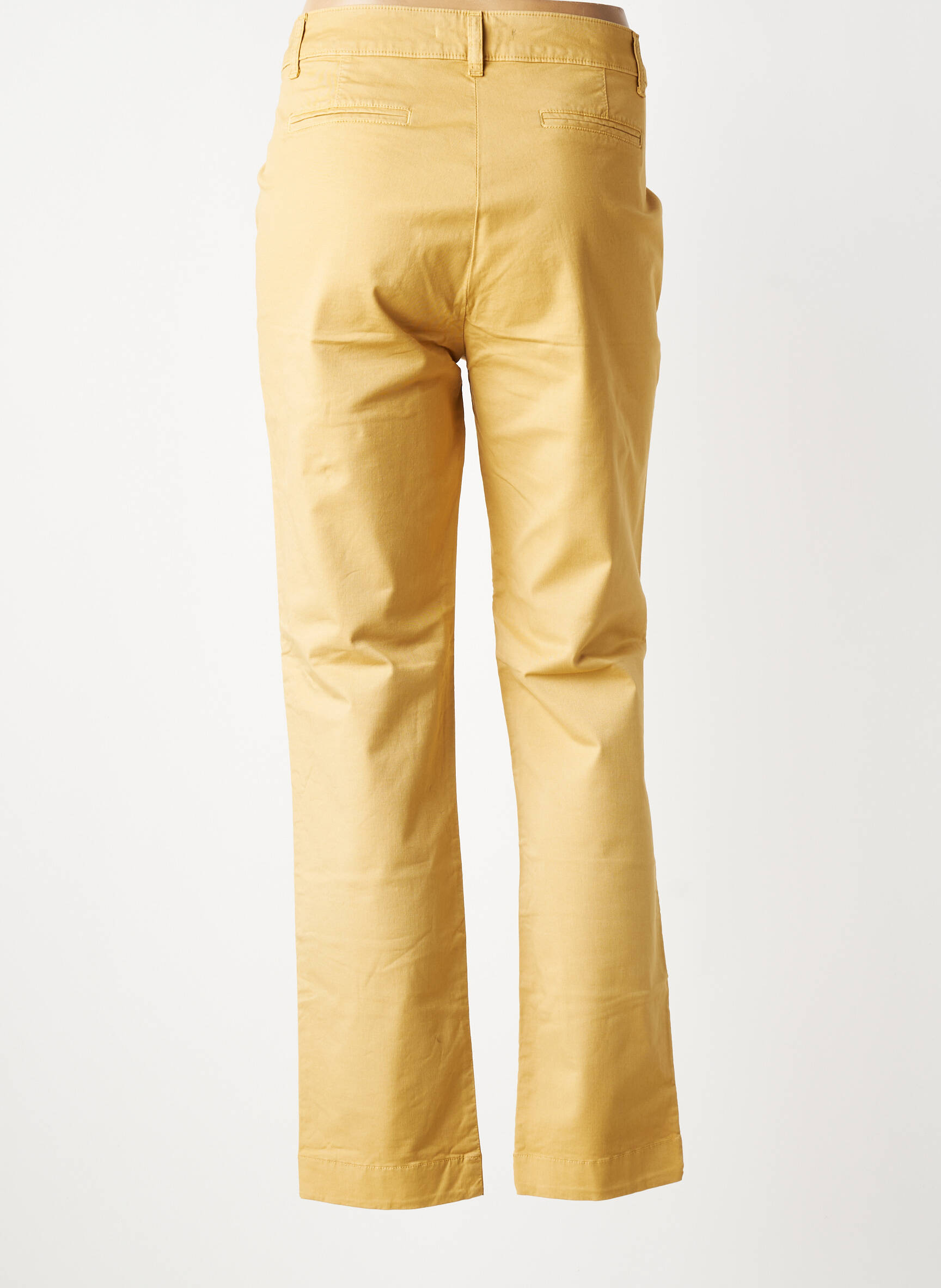 Pantalon chino tissage popeline taille normale beige LAUREN VIDAL femme
