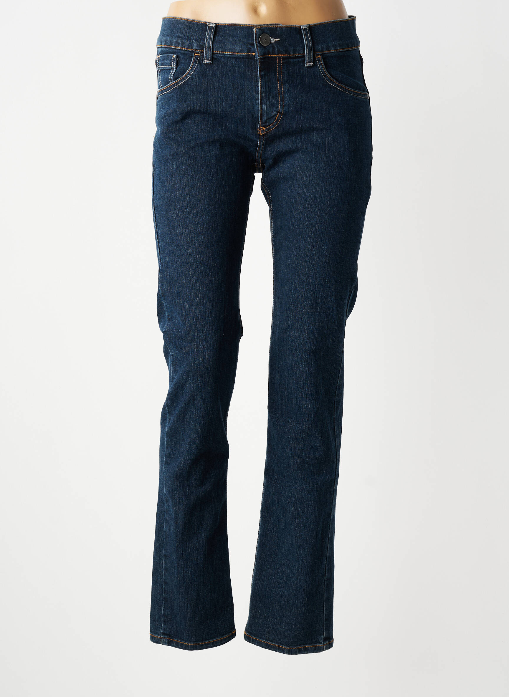 Jeans coupe slim taille haute taille haute bleu PIONIER femme