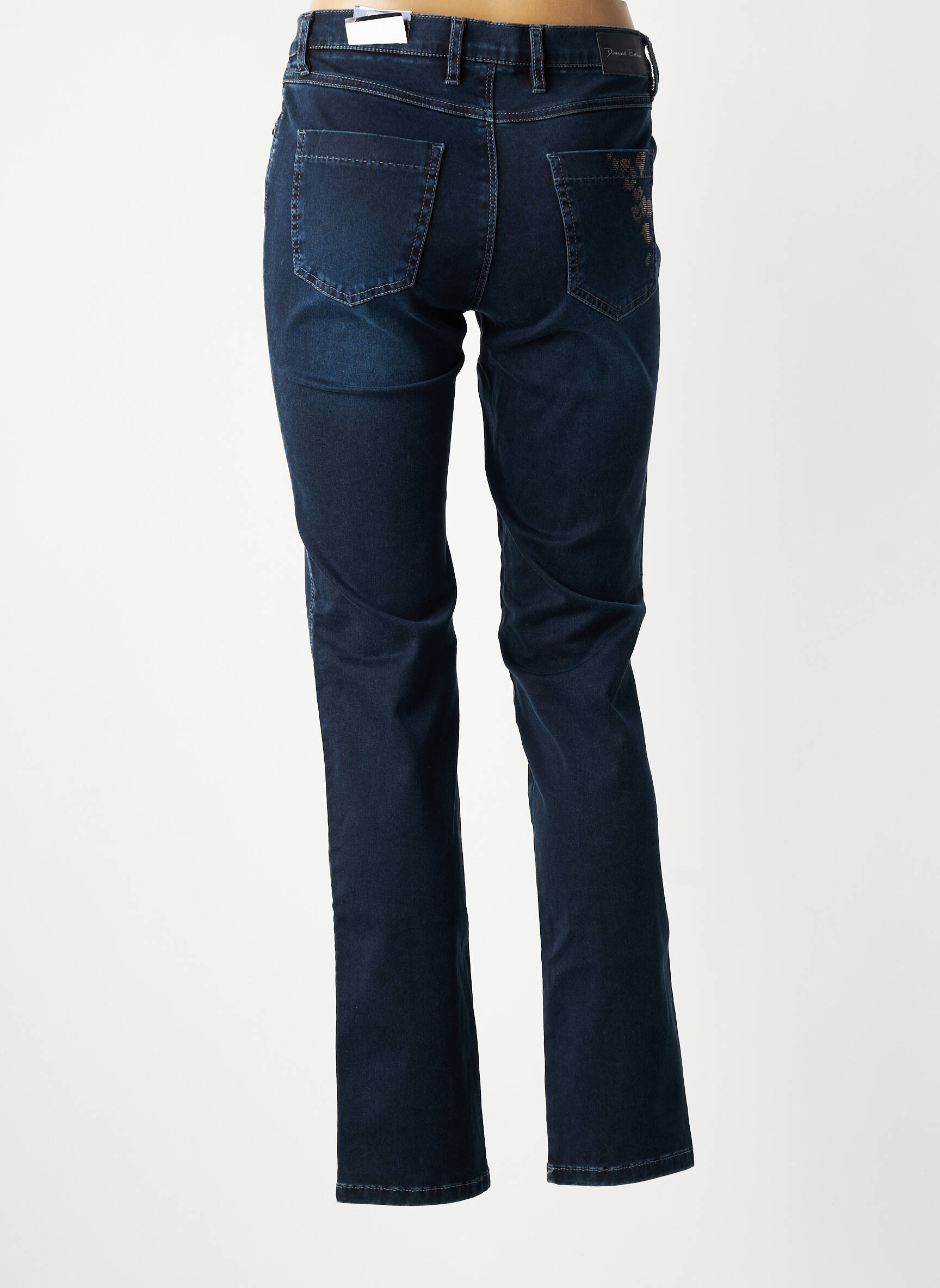 Jeans coupe slim stretch taille normale bleu TONI femme