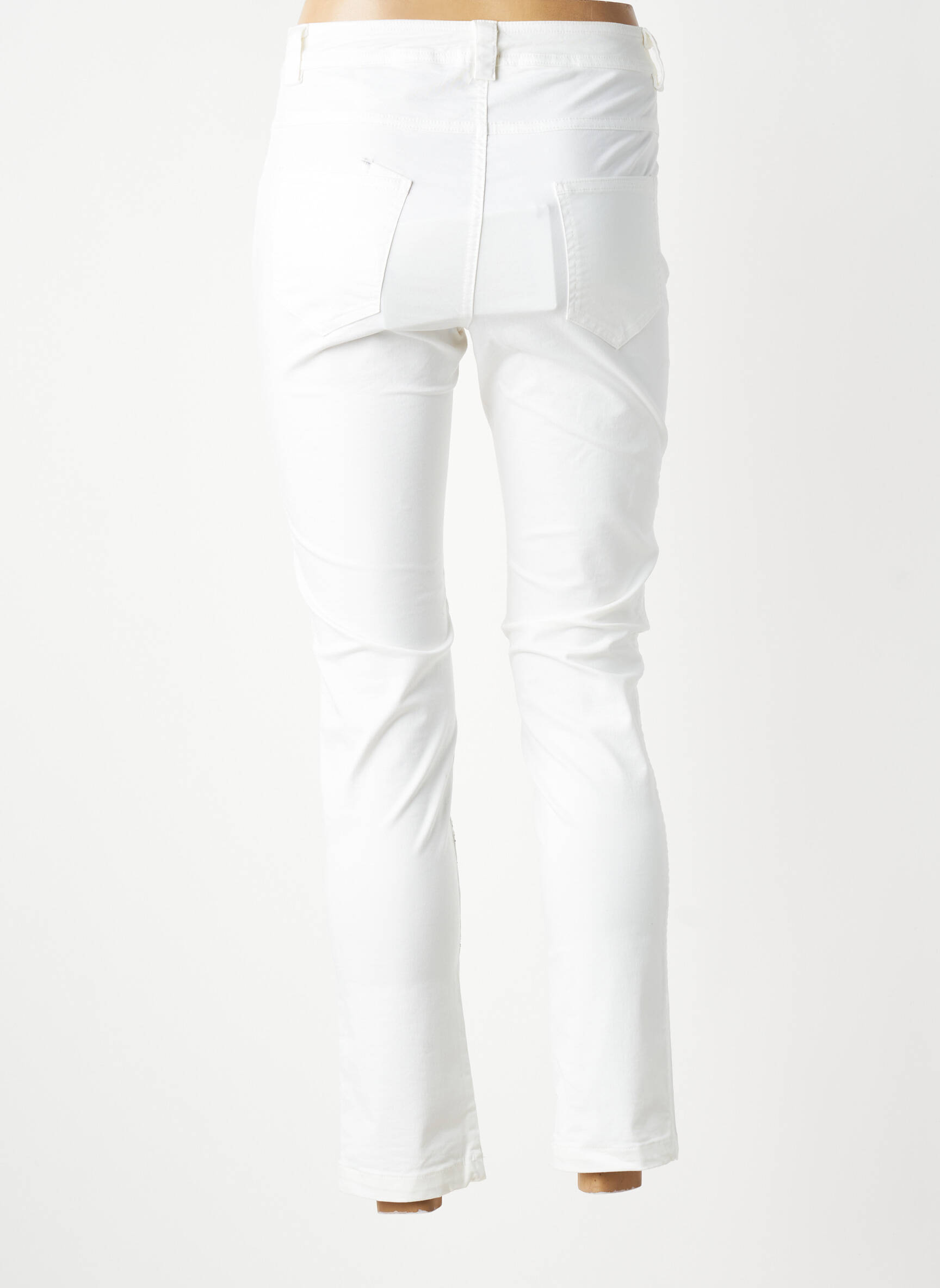 Jeans coupe slim stretch taille normale blanc ELISA CAVALETTI femme