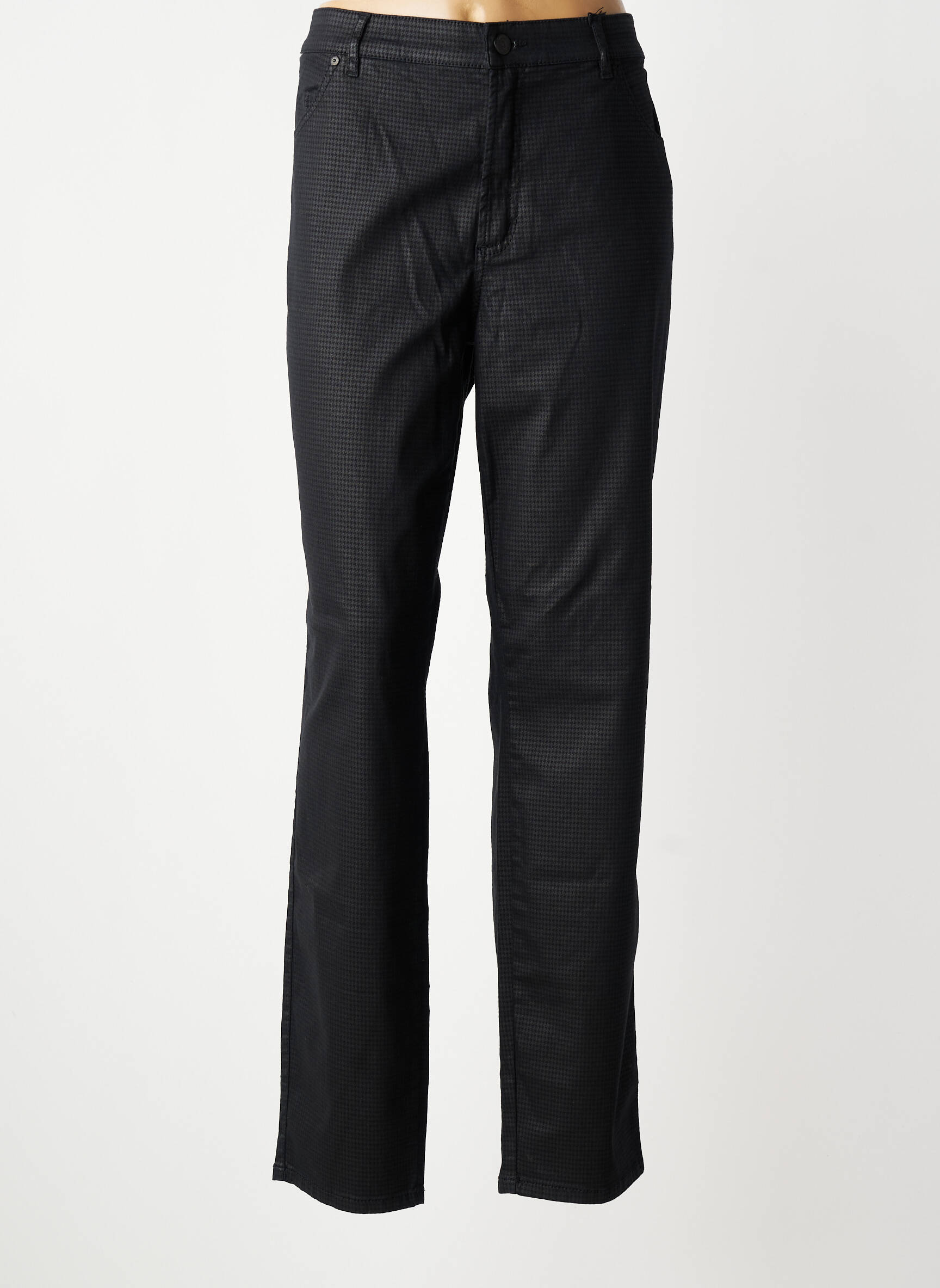 Pantalon slim tissage popeline taille normale noir TONI femme