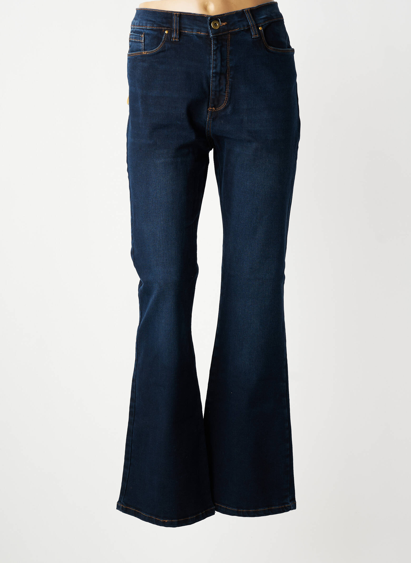 Jeans bootcut taille haute taille haute bleu LCDN femme