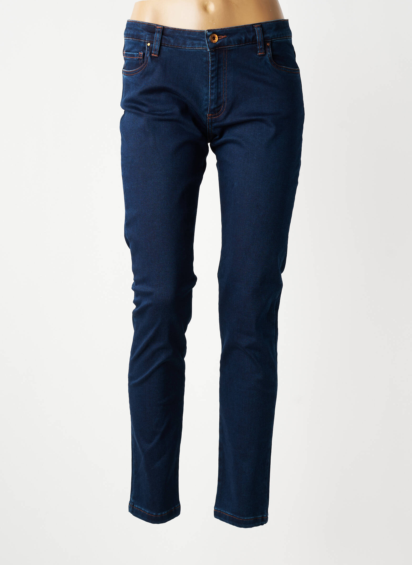 Jeans coupe slim tissage brut taille normale bleu LCDN femme