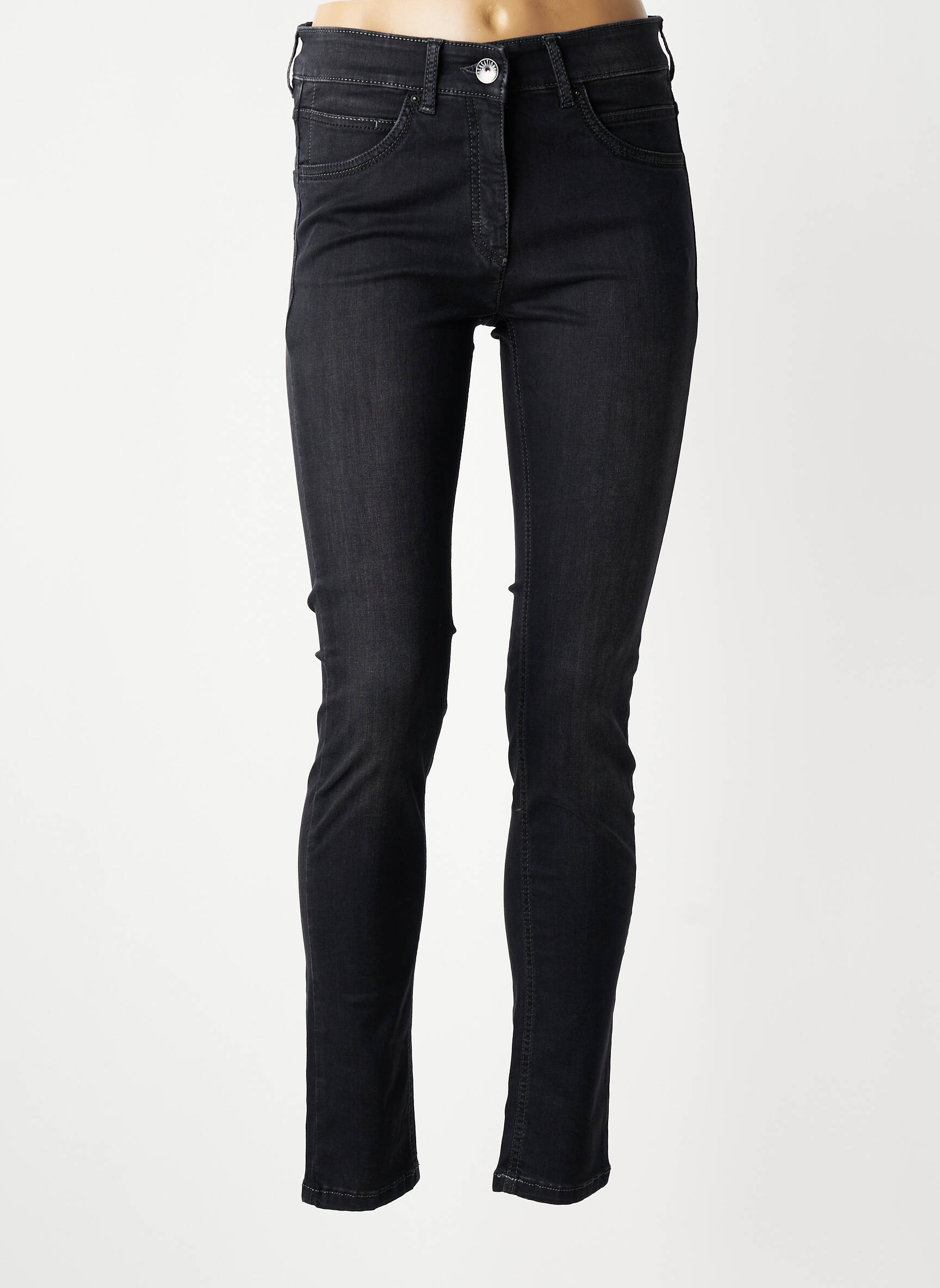 Jeans skinny taille haute taille haute noir ZERRES femme