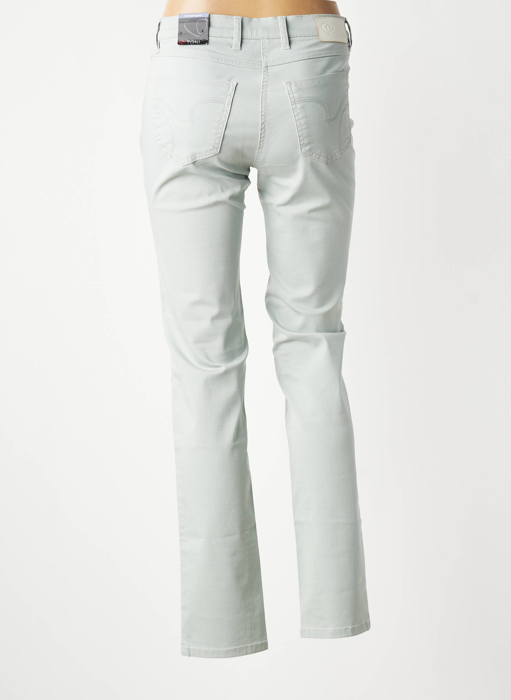 Jeans coupe slim taille basse taille basse vert TONI femme