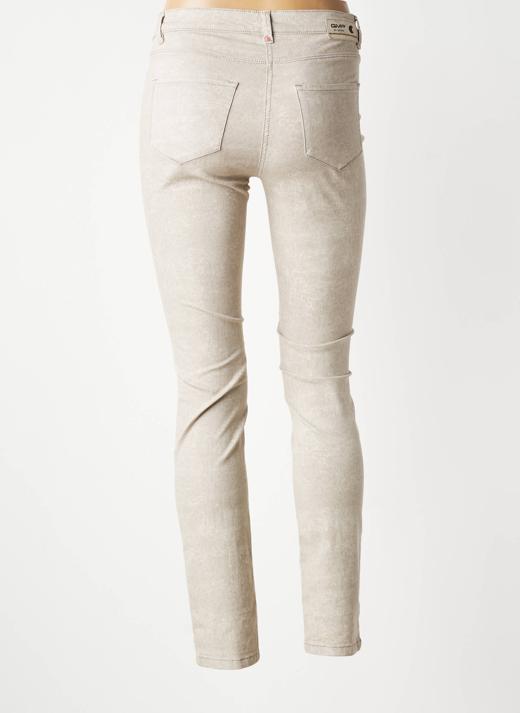 Jeans skinny stretch taille basse beige GERKE MY PANTS femme