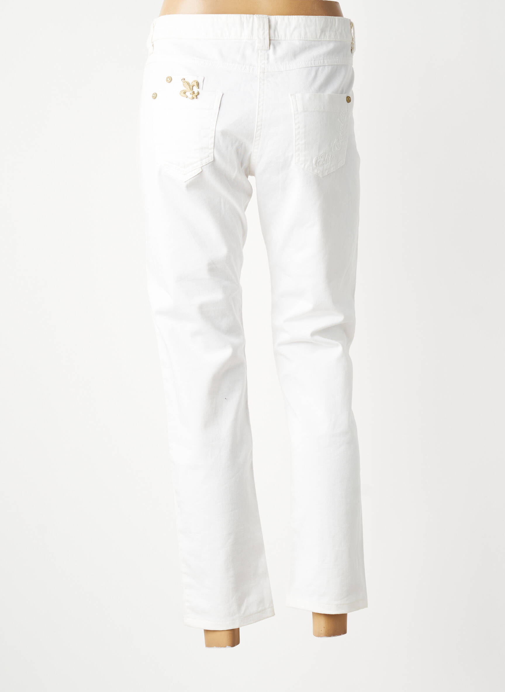 Jeans coupe slim taille normale taille normale blanc ELISA CAVALETTI femme