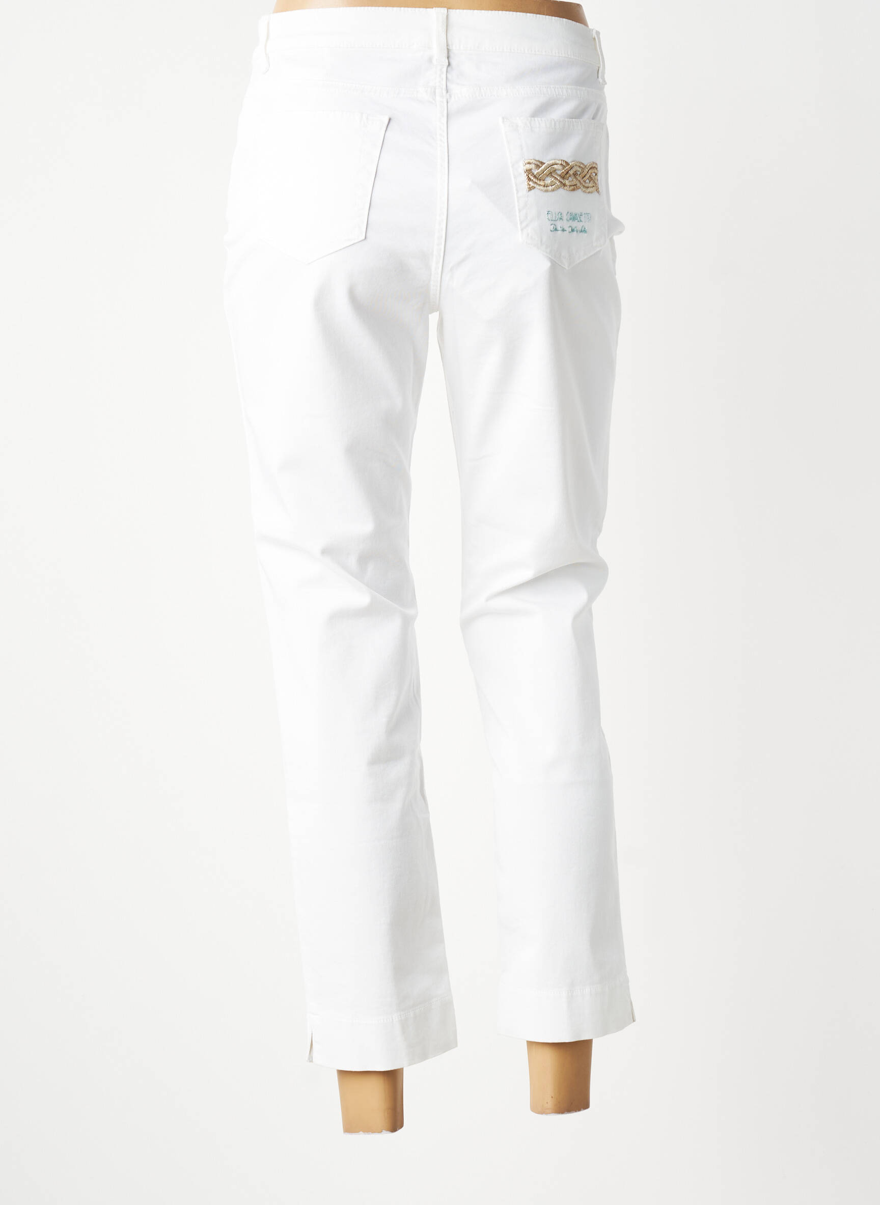 Jeans coupe slim stretch taille normale blanc ELISA CAVALETTI femme