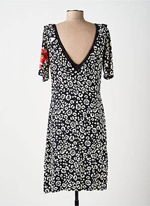 Robe mi-longue manches courtes manches courtes noir FUEGO WOMAN femme