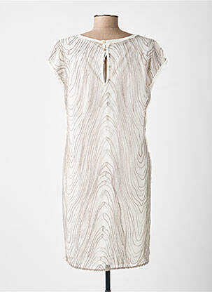 Robe mi-longue manches courtes manches courtes gris DANIELA DALLAVALLE femme