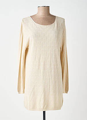Pull tunique stretch manches longues beige ESCORPION femme