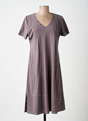 Robe mi-longue manches courtes manches courtes gris JEAN DELFIN femme