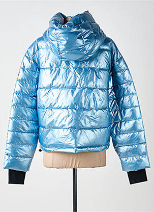 Doudoune manches longues a capuche bleu BILIN femme