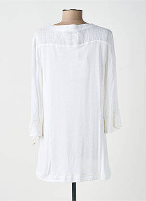 Tunique manches longues légère et transparente blanc ELISA CAVALETTI femme