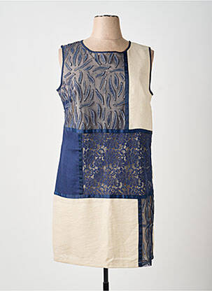 Robe mi-longue sans manche sans manche beige DIANE LAURY femme