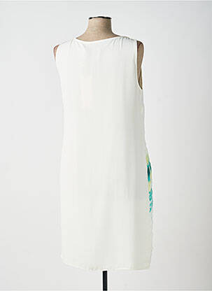 Robe mi-longue coupe fluide sans manche beige ANDAMIO femme