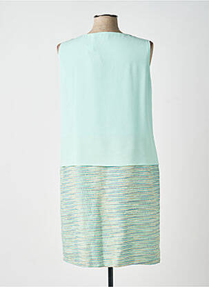 Robe mi-longue sans manche sans manche vert ANDAMIO femme