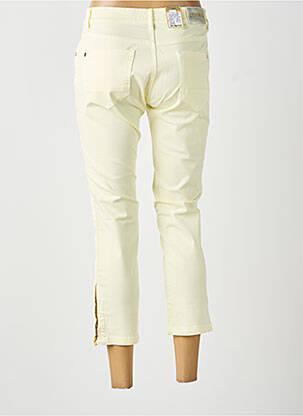 Pantalon 7/8 stretch taille normale jaune ZERRES femme