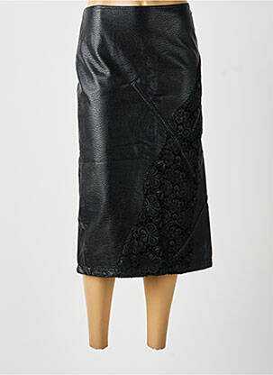 Jupe longue fermeture zippée au dos noir DANIELA DALLAVALLE femme