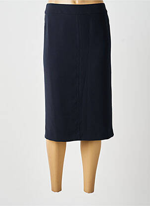 Jupe mi-longue coupe droite bleu DIANE LAURY femme