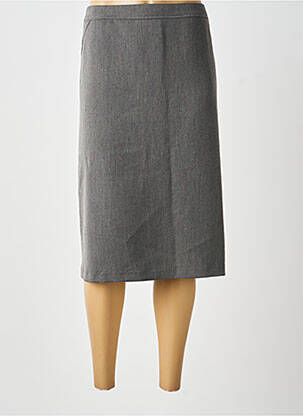 Jupe mi-longue coupe droite gris DIANE LAURY femme