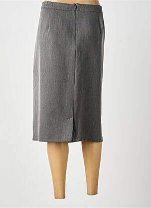 Jupe mi-longue coupe droite gris DIANE LAURY femme