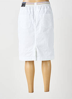 Jupe mi-longue stretch blanc TONI femme
