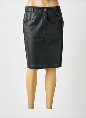 Jupe mi-longue stretch noir ANDAMIO femme