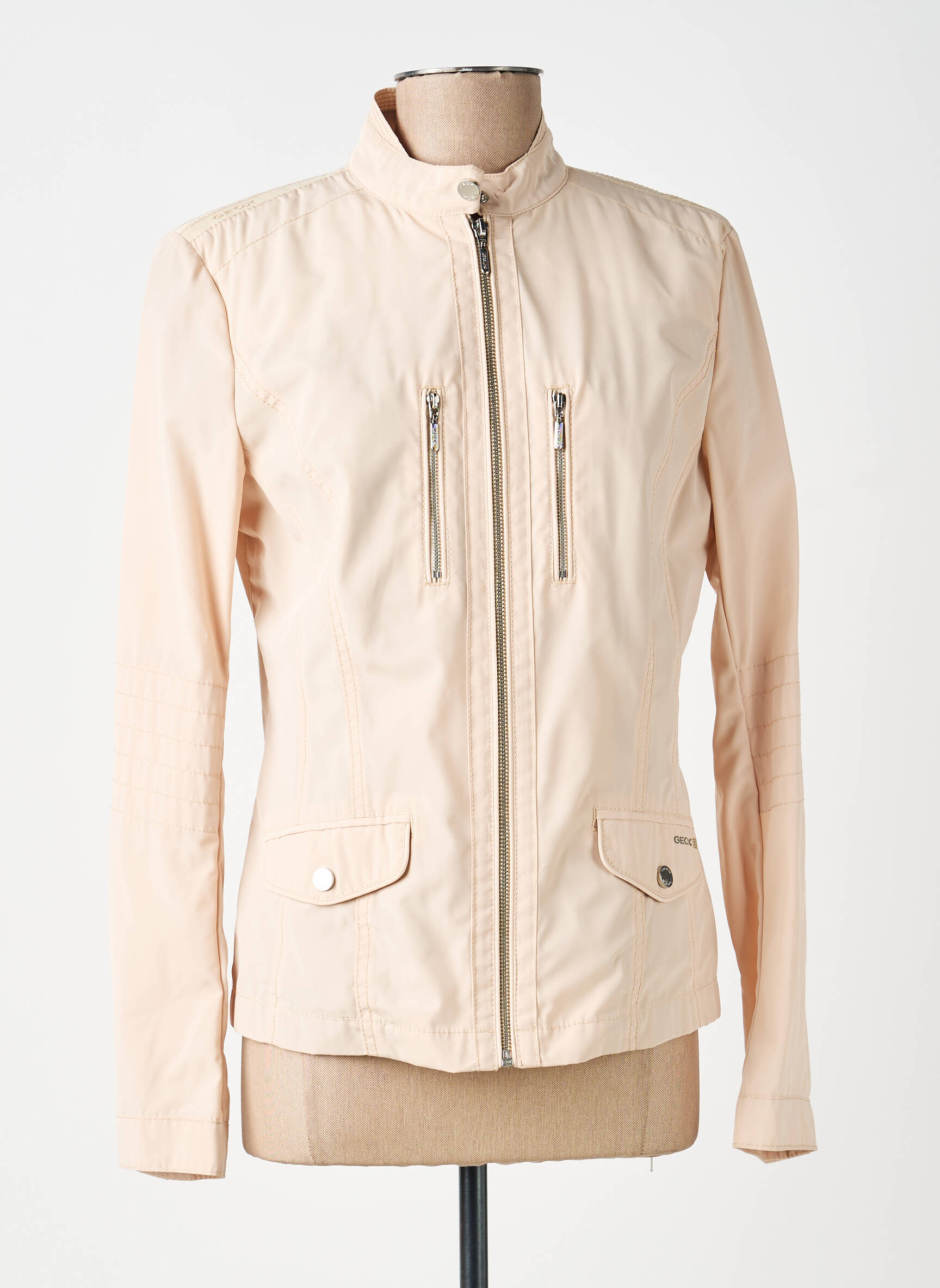Veste casual col rond beige GEOX femme