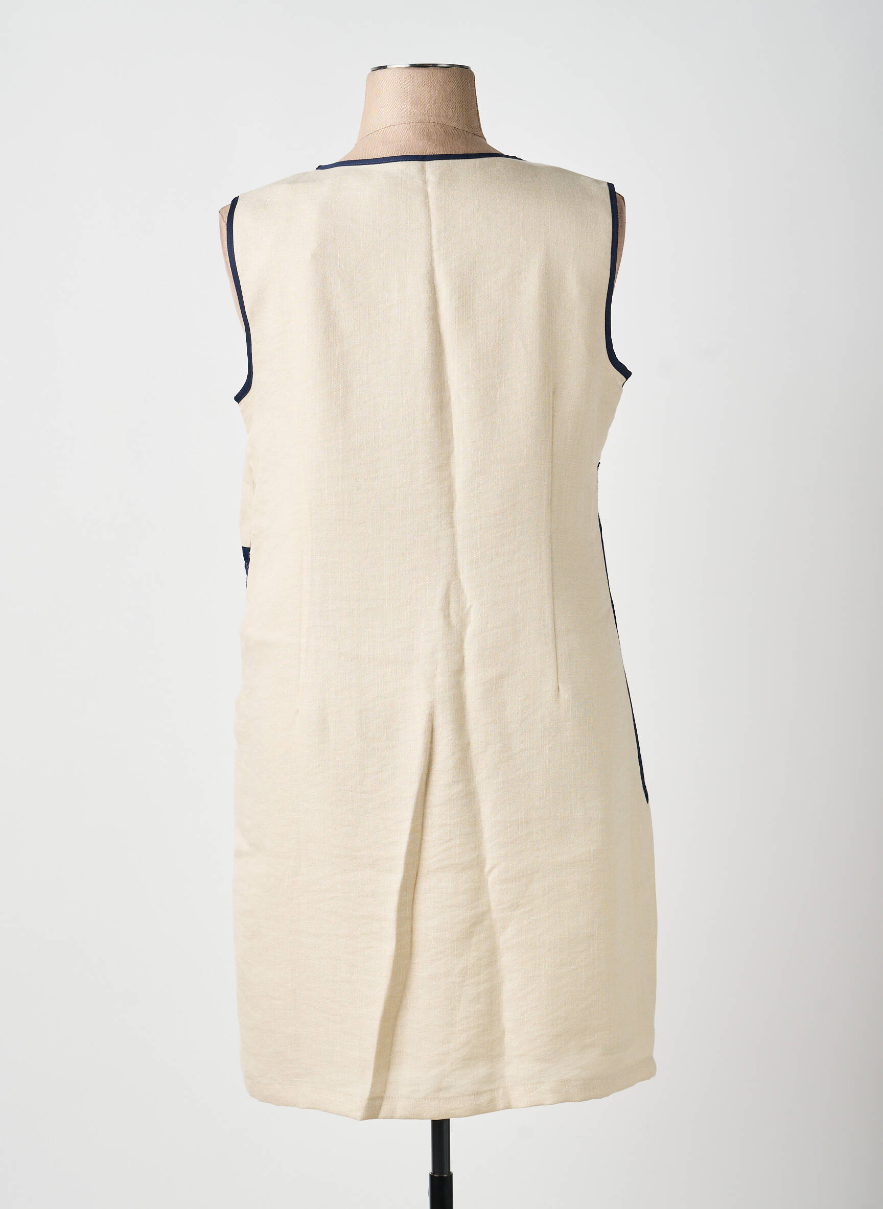 Robe mi-longue sans manche sans manche beige DIANE LAURY femme