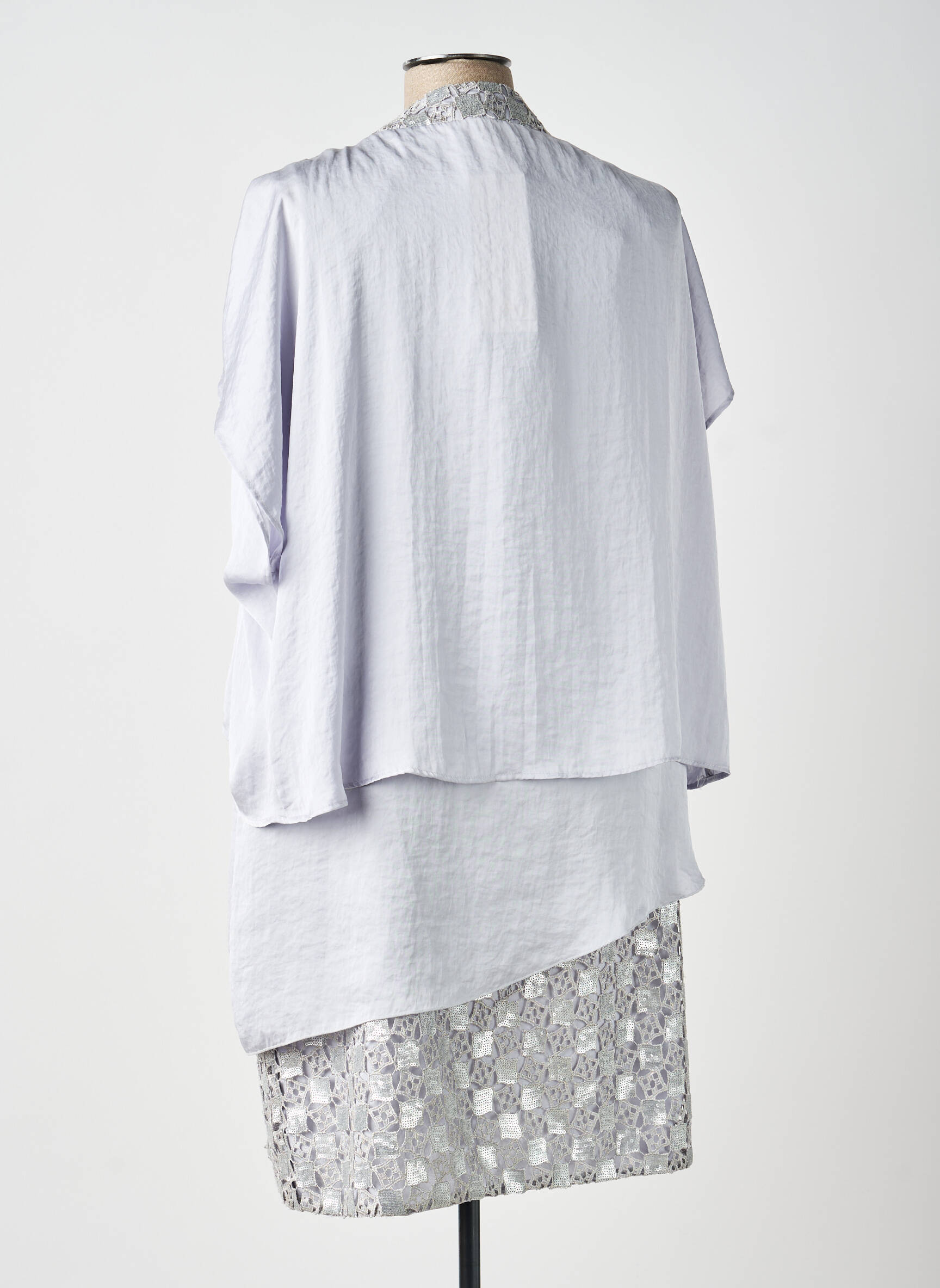 Ensemble robe doublure gris ANDAMIO femme