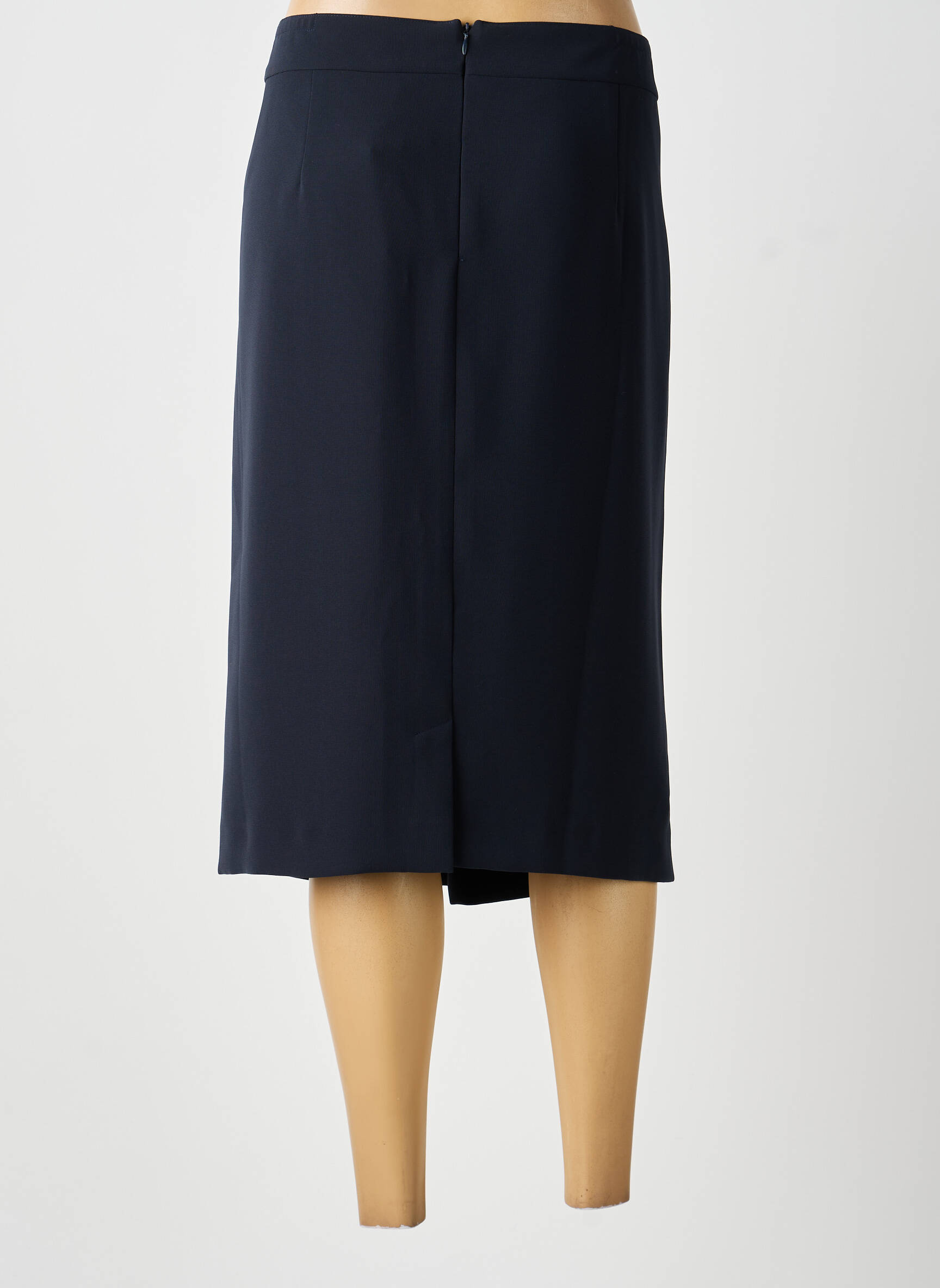 Jupe mi-longue coupe droite bleu DIANE LAURY femme