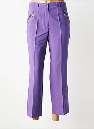 Pantalon 7/8 stretch taille normale violet MULTIPLES femme
