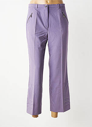 Pantalon 7/8 stretch taille normale violet MULTIPLES femme