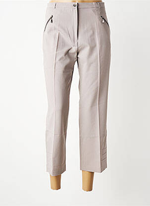 Pantalon 7/8 stretch taille normale beige MULTIPLES femme