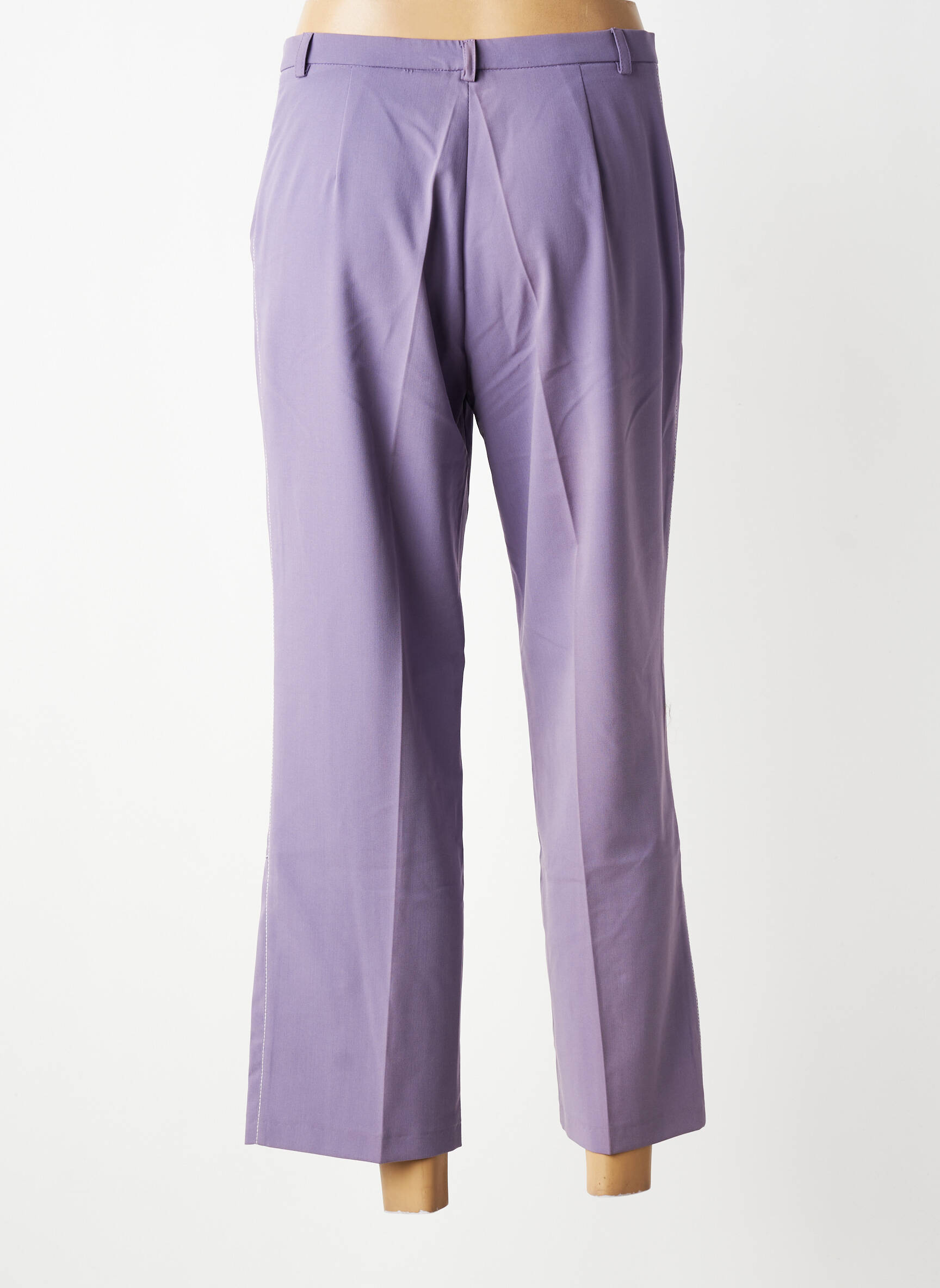 Pantalon 7/8 stretch taille normale violet MULTIPLES femme