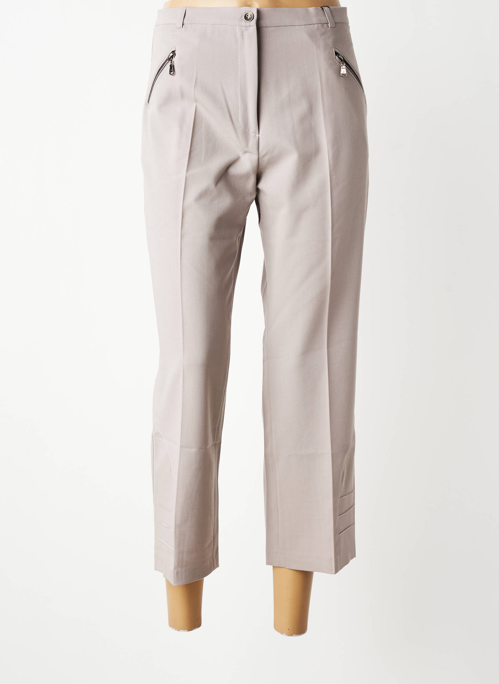 Pantalon 7/8 stretch taille normale beige MULTIPLES femme