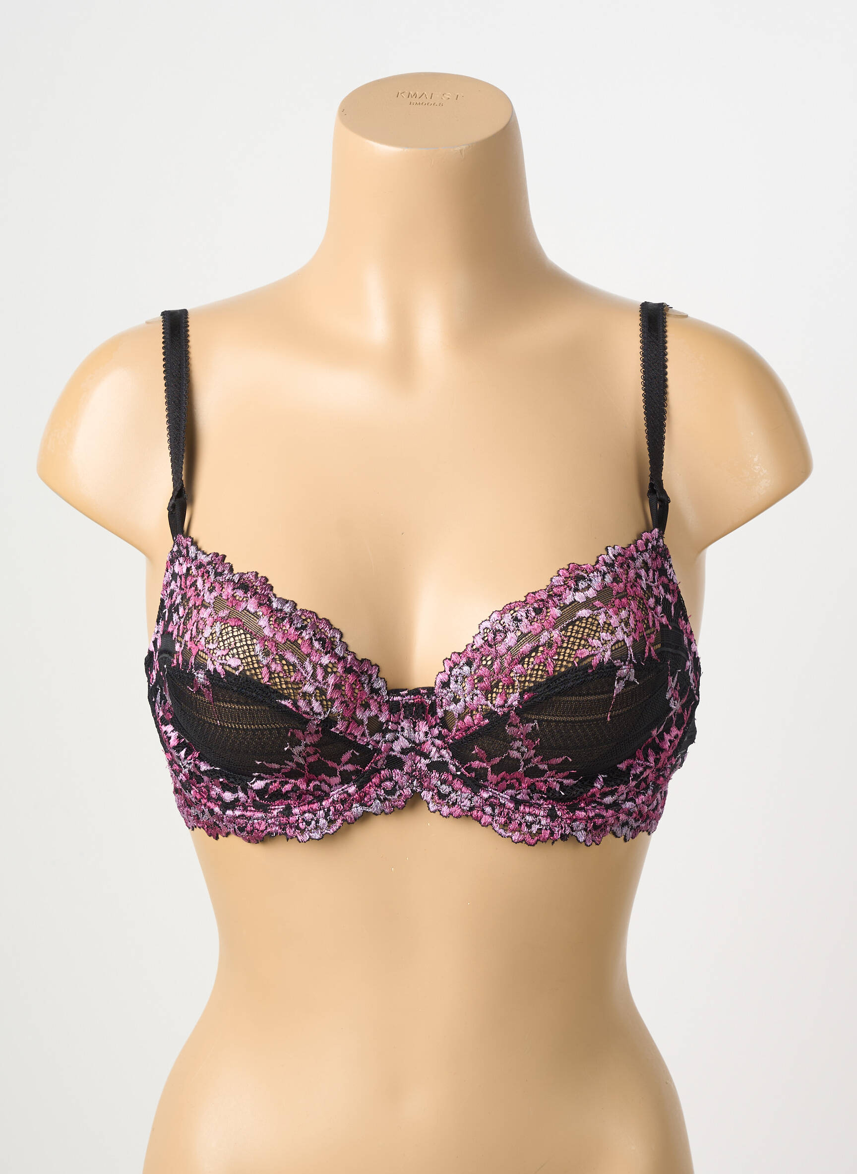 Soutien-gorge légère et transparente haut soutien-gorge emboitant noir WACOAL femme