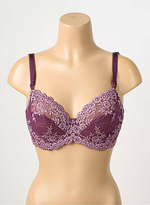 Soutien-gorge tissage dentelle haut soutien-gorge emboitant violet WACOAL femme