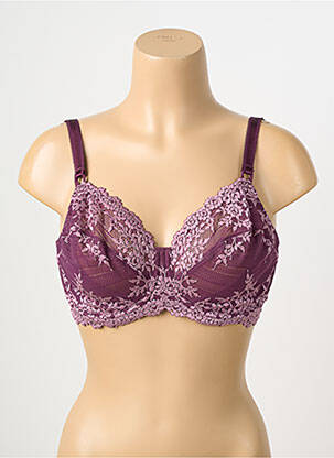 Soutien-gorge tissage dentelle haut soutien-gorge emboitant violet WACOAL femme
