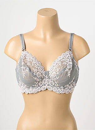 Soutien-gorge tissage dentelle haut soutien-gorge emboitant gris WACOAL femme