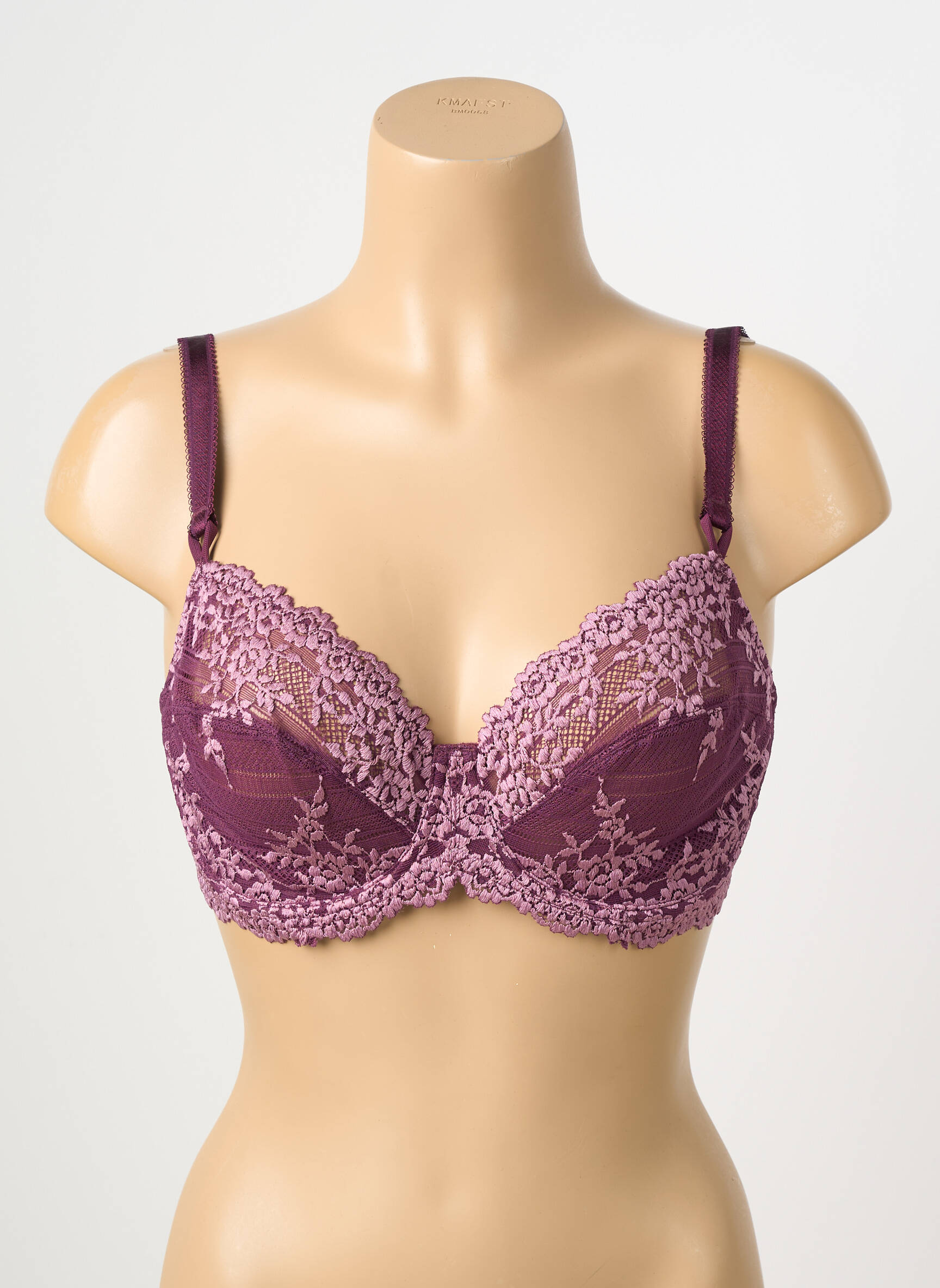 Soutien-gorge tissage dentelle haut soutien-gorge emboitant violet WACOAL femme