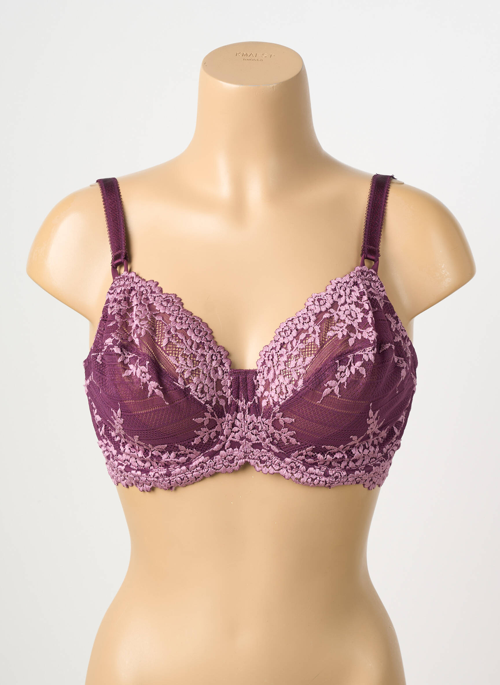 Soutien-gorge tissage dentelle haut soutien-gorge emboitant violet WACOAL femme