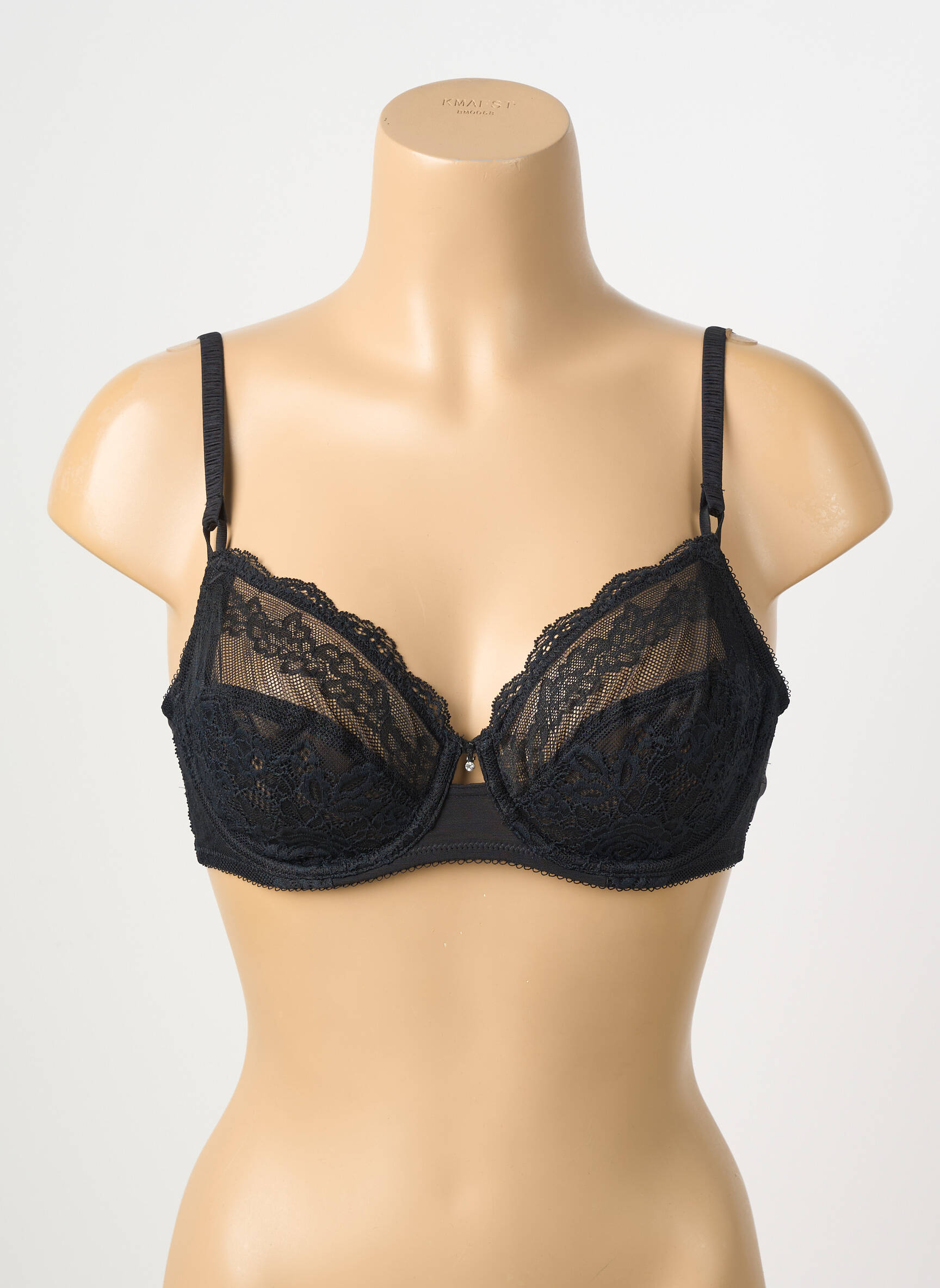 Soutien-gorge tissage dentelle haut soutien-gorge emboitant noir WACOAL femme