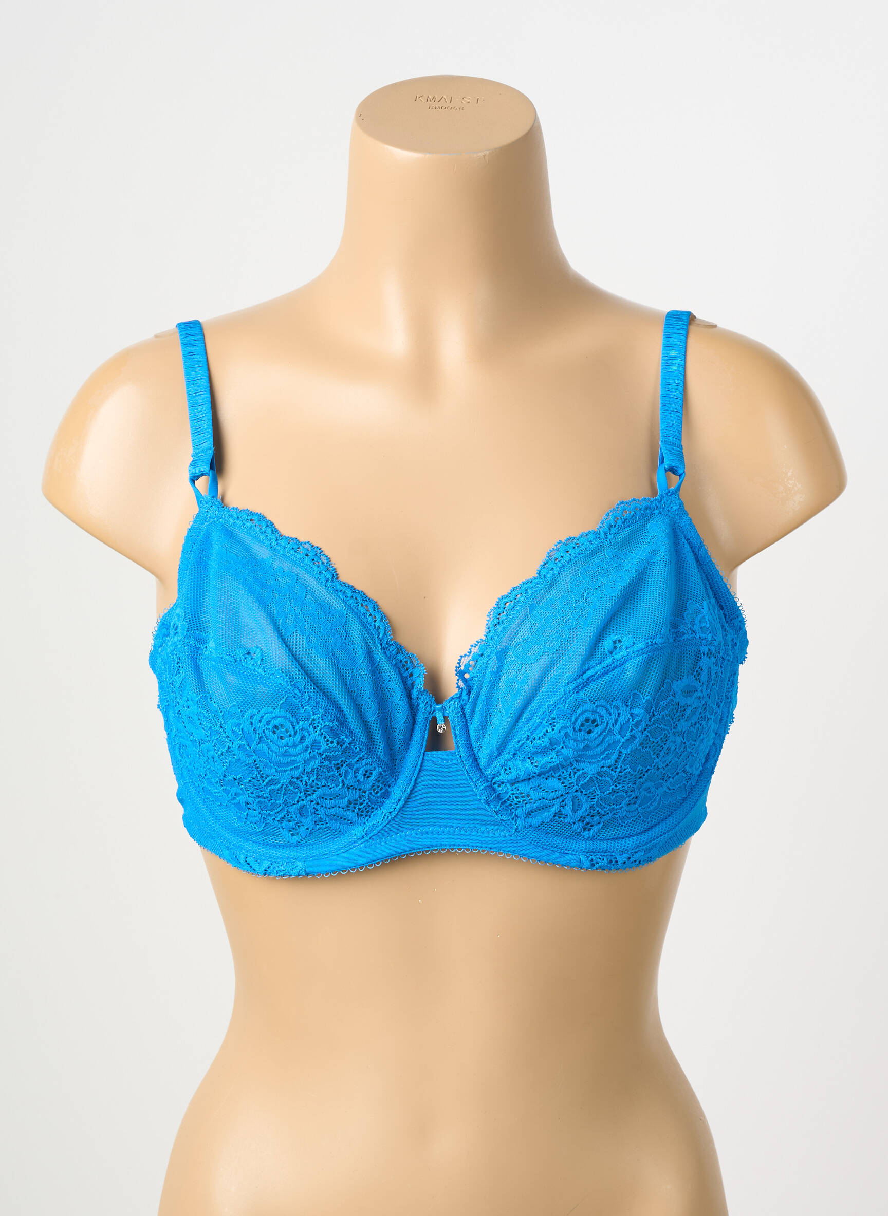 Soutien-gorge tissage dentelle haut soutien-gorge emboitant bleu WACOAL femme